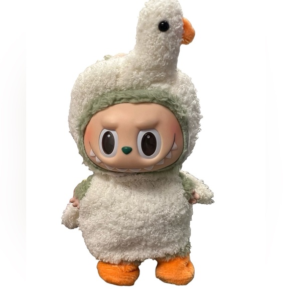 Silly Goose Costume for Labubu, Halloween, plush duck, NEW bonus stickers - Picture 2 of 7
